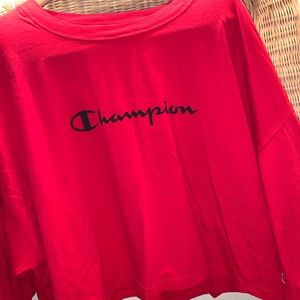 Red Champion crop top